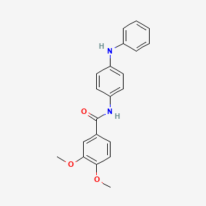 N-(4-anilinophenyl)-3,4-dimethoxybenzamide