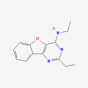 molecular formula C14H15N3O B1217007 N,2-diethyl-4-benzofuro[3,2-d]pyrimidinamine 