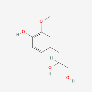 molecular formula C10H14O4 B1217012 3-(4-羟基-3-甲氧基苯基)丙烷-1,2-二醇 CAS No. 27391-18-0