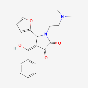 molecular formula C19H20N2O4 B12170163 1-[2-(dimethylamino)ethyl]-5-(furan-2-yl)-3-hydroxy-4-(phenylcarbonyl)-1,5-dihydro-2H-pyrrol-2-one 