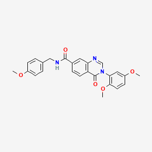molecular formula C25H23N3O5 B12170243 3-(2,5-dimethoxyphenyl)-N-(4-methoxybenzyl)-4-oxo-3,4-dihydroquinazoline-7-carboxamide 
