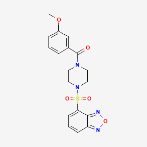 molecular formula C18H18N4O5S B12170251 [4-(2,1,3-Benzoxadiazol-4-ylsulfonyl)piperazin-1-yl](3-methoxyphenyl)methanone 