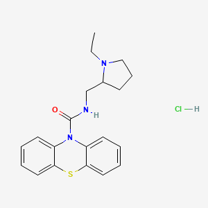 molecular formula C20H24ClN3OS B1217028 N-((1-Ethyl-2-pyrrolidinyl)methyl)phenothiazine-10-carboxamide monohydrochloride CAS No. 65274-45-5