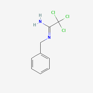 molecular formula C9H9Cl3N2 B12170295 N-benzyl-2,2,2-trichloro-acetamidine 