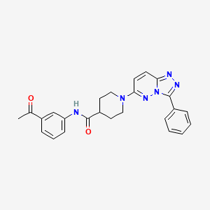 molecular formula C25H24N6O2 B12170301 N-(3-acetylphenyl)-1-(3-phenyl[1,2,4]triazolo[4,3-b]pyridazin-6-yl)piperidine-4-carboxamide 