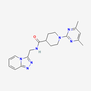 molecular formula C19H23N7O B12170338 1-(4,6-dimethylpyrimidin-2-yl)-N-([1,2,4]triazolo[4,3-a]pyridin-3-ylmethyl)piperidine-4-carboxamide 
