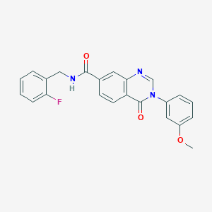 molecular formula C23H18FN3O3 B12170407 N-(2-fluorobenzyl)-3-(3-methoxyphenyl)-4-oxo-3,4-dihydroquinazoline-7-carboxamide 