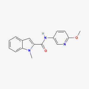 molecular formula C16H15N3O2 B12170423 N-(6-methoxypyridin-3-yl)-1-methyl-1H-indole-2-carboxamide 