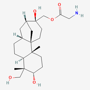 [(1R,2R,5S,6S,7S,10R,12S,13S)-5,13-dihydroxy-6-(hydroxymethyl)-2,6-dimethyl-13-tetracyclo[10.3.1.01,10.02,7]hexadecanyl]methyl 2-aminoacetate