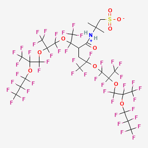 2-Methyl-2-[[4,5,5,5-tetrafluoro-4-[1,1,2,3,3,3-hexafluoro-2-[1,1,2,3,3,3-hexafluoro-2-(1,1,2,2,3,3,3-heptafluoropropoxy)propoxy]propoxy]-2-[1,2,2,2-tetrafluoro-1-[1,1,2,3,3,3-hexafluoro-2-[1,1,2,3,3,3-hexafluoro-2-(1,1,2,2,3,3,3-heptafluoropropoxy)propoxy]propoxy]ethyl]pentanoyl]amino]propane-1-sulfonic acid