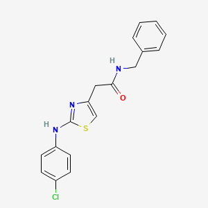 molecular formula C18H16ClN3OS B12170470 N-benzyl-2-(2-((4-chlorophenyl)amino)thiazol-4-yl)acetamide 