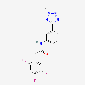 molecular formula C16H12F3N5O B12170501 N-[3-(2-methyl-2H-tetrazol-5-yl)phenyl]-2-(2,4,5-trifluorophenyl)acetamide 