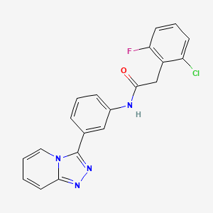 molecular formula C20H14ClFN4O B12170508 2-(2-chloro-6-fluorophenyl)-N-[3-([1,2,4]triazolo[4,3-a]pyridin-3-yl)phenyl]acetamide 