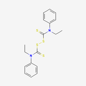 molecular formula C18H20N2S4 B1217054 N,N'-Diethyl-N,N'-diphenylthioperoxydicarbamic acid CAS No. 41365-24-6
