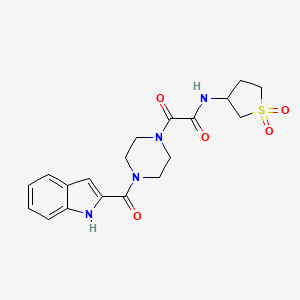 molecular formula C19H22N4O5S B12170578 N-(1,1-dioxidotetrahydrothiophen-3-yl)-2-[4-(1H-indol-2-ylcarbonyl)piperazin-1-yl]-2-oxoacetamide 