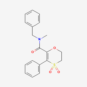 molecular formula C19H19NO4S B12170599 N-benzyl-N-methyl-3-phenyl-5,6-dihydro-1,4-oxathiine-2-carboxamide 4,4-dioxide 