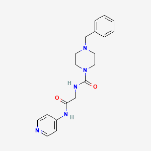molecular formula C19H23N5O2 B12170644 4-benzyl-N-[2-oxo-2-(pyridin-4-ylamino)ethyl]piperazine-1-carboxamide 