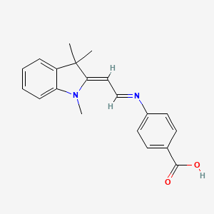 molecular formula C20H20N2O2 B12170664 4-[2-(1,3,3-Trimethyl-2-indolinylidene)ethylideneamino]benzoic acid 
