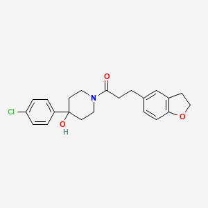 molecular formula C22H24ClNO3 B12170687 1-[4-(4-Chlorophenyl)-4-hydroxypiperidino]-3-(2,3-dihydro-1-benzofuran-5-yl)-1-propanone 