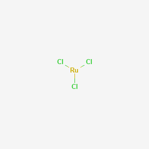 molecular formula RuCl3<br>Cl3Ru B1217079 Ruthenium(III) chloride CAS No. 12648-62-3