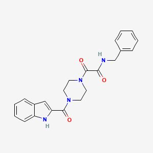 molecular formula C22H22N4O3 B12170816 N-benzyl-2-[4-(1H-indol-2-ylcarbonyl)piperazin-1-yl]-2-oxoacetamide 
