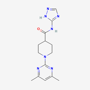 molecular formula C14H19N7O B12170845 1-(4,6-dimethylpyrimidin-2-yl)-N-(4H-1,2,4-triazol-3-yl)piperidine-4-carboxamide 