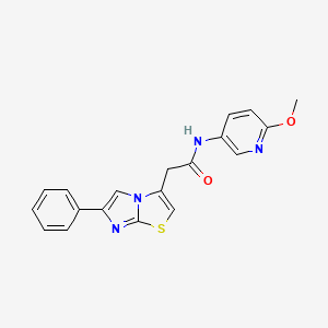 molecular formula C19H16N4O2S B12170908 N-(6-methoxypyridin-3-yl)-2-(6-phenylimidazo[2,1-b][1,3]thiazol-3-yl)acetamide 