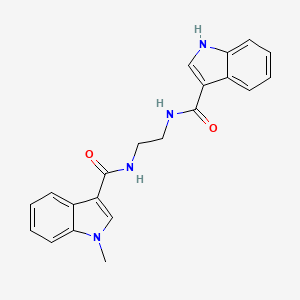 molecular formula C21H20N4O2 B12170932 N-{2-[(1H-indol-3-ylcarbonyl)amino]ethyl}-1-methyl-1H-indole-3-carboxamide 