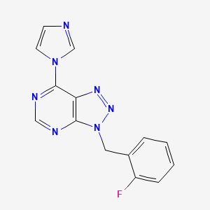 3-[(2-Fluorophenyl)methyl]-7-(1-imidazolyl)triazolo[4,5-d]pyrimidine
