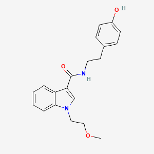 molecular formula C20H22N2O3 B12171015 N-[2-(4-hydroxyphenyl)ethyl]-1-(2-methoxyethyl)-1H-indole-3-carboxamide 