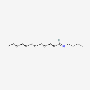 molecular formula C16H23N B1217103 N-(Dodec-2,4,6,8,10-pentaenylidene)-n-butylamine 