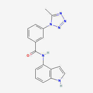 molecular formula C17H14N6O B12171037 N-(1H-indol-4-yl)-3-(5-methyl-1H-tetrazol-1-yl)benzamide 