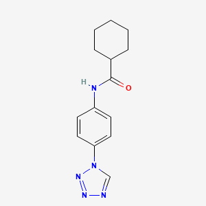 molecular formula C14H17N5O B12171151 N-[4-(tetrazol-1-yl)phenyl]cyclohexanecarboxamide 