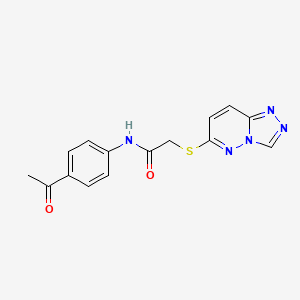 molecular formula C15H13N5O2S B12171153 N-(4-acetylphenyl)-2-([1,2,4]triazolo[4,3-b]pyridazin-6-ylsulfanyl)acetamide 