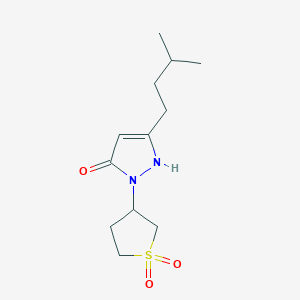 molecular formula C12H20N2O3S B12171177 1-(1,1-dioxidotetrahydrothiophen-3-yl)-3-(3-methylbutyl)-1H-pyrazol-5-ol 