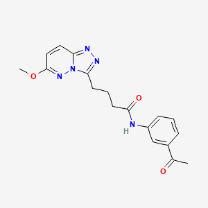 molecular formula C18H19N5O3 B12171189 N-(3-acetylphenyl)-4-(6-methoxy[1,2,4]triazolo[4,3-b]pyridazin-3-yl)butanamide 