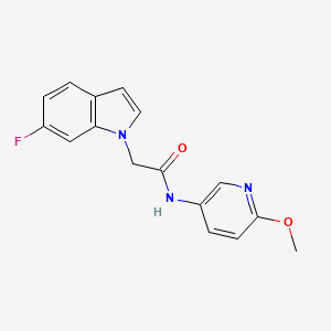 molecular formula C16H14FN3O2 B12171194 2-(6-fluoro-1H-indol-1-yl)-N-(6-methoxypyridin-3-yl)acetamide 