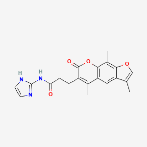 molecular formula C20H19N3O4 B12171215 N-(1H-imidazol-2-yl)-3-(3,5,9-trimethyl-7-oxo-7H-furo[3,2-g]chromen-6-yl)propanamide 