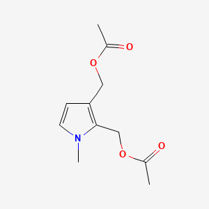 molecular formula C11H15NO4 B1217122 2,3-Bis(acetoxymethyl)-1-methylpyrrole CAS No. 34082-83-2
