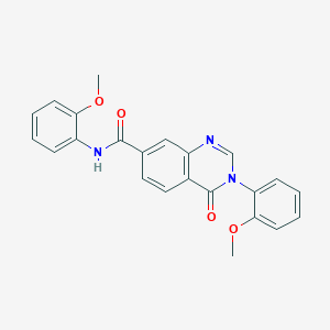 molecular formula C23H19N3O4 B12171228 N,3-bis(2-methoxyphenyl)-4-oxo-3,4-dihydroquinazoline-7-carboxamide 