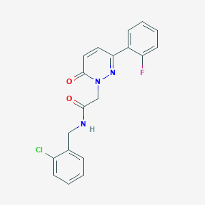 molecular formula C19H15ClFN3O2 B12171258 N-(2-chlorobenzyl)-2-[3-(2-fluorophenyl)-6-oxopyridazin-1(6H)-yl]acetamide 