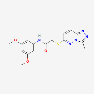 molecular formula C16H17N5O3S B12171303 N-(3,5-dimethoxyphenyl)-2-[(3-methyl[1,2,4]triazolo[4,3-b]pyridazin-6-yl)sulfanyl]acetamide 