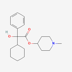 molecular formula C20H29NO3 B1217133 1-Methyl-4-piperidyl cyclohexylphenylglycolate CAS No. 33445-17-9
