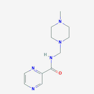 molecular formula C11H17N5O B12171334 N-[(4-methylpiperazin-1-yl)methyl]pyrazine-2-carboxamide 