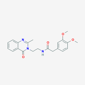 molecular formula C21H23N3O4 B12171346 2-(3,4-dimethoxyphenyl)-N-[2-(2-methyl-4-oxoquinazolin-3(4H)-yl)ethyl]acetamide 
