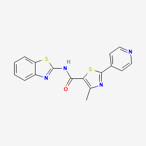 molecular formula C17H12N4OS2 B12171396 N-(1,3-benzothiazol-2-yl)-4-methyl-2-(pyridin-4-yl)-1,3-thiazole-5-carboxamide 
