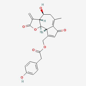 [(3aR,4S,9aS,9bR)-4-hydroxy-6-methyl-3-methylidene-2,7-dioxo-4,5,9a,9b-tetrahydro-3aH-azuleno[8,7-b]furan-9-yl]methyl 2-(4-hydroxyphenyl)acetate
