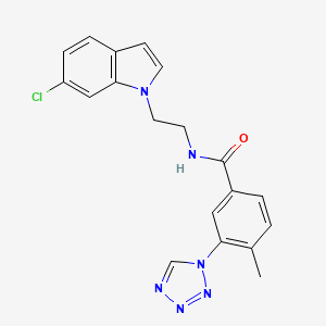 molecular formula C19H17ClN6O B12171557 N-[2-(6-chloro-1H-indol-1-yl)ethyl]-4-methyl-3-(1H-tetrazol-1-yl)benzamide 