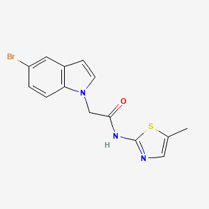 molecular formula C14H12BrN3OS B12171602 2-(5-bromo-1H-indol-1-yl)-N-(5-methyl-1,3-thiazol-2-yl)acetamide 