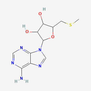 molecular formula C11H15N5O3S B1217165 beta-D-Ribofuranose, 1-(6-amino-9H-purin-9-yl)-1-deoxy-5-S-methyl-5-thio- CAS No. 2457-81-0
